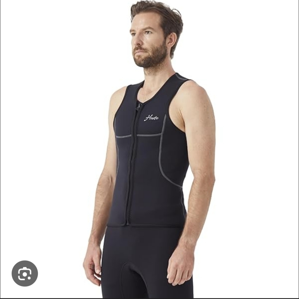 Hevto Men Wetsuit Vest 3mm with Front Zipfront Core Warmth 8 Flexibilty NWT